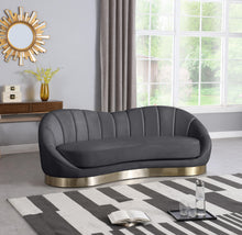 Load image into Gallery viewer, Shelly Grey Velvet Sofa
