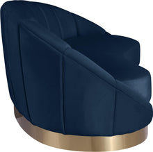 Load image into Gallery viewer, Shelly Navy Velvet Chaise
