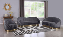 Load image into Gallery viewer, Shelly Grey Velvet Sofa
