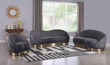 Load image into Gallery viewer, Shelly Grey Velvet Chaise
