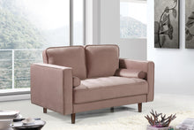 Load image into Gallery viewer, Emily Pink Velvet Loveseat
