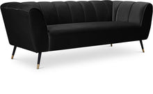 Load image into Gallery viewer, Beaumont Black Velvet Sofa image
