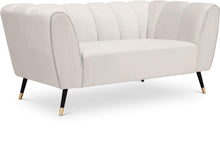 Load image into Gallery viewer, Beaumont Cream Velvet Loveseat image
