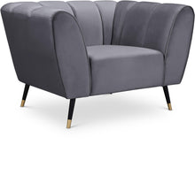 Load image into Gallery viewer, Beaumont Grey Velvet Chair image
