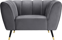 Load image into Gallery viewer, Beaumont Grey Velvet Chair
