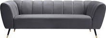 Load image into Gallery viewer, Beaumont Grey Velvet Sofa
