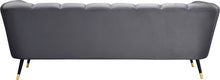 Load image into Gallery viewer, Beaumont Grey Velvet Sofa
