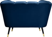 Load image into Gallery viewer, Beaumont Navy Velvet Chair
