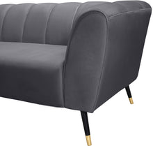 Load image into Gallery viewer, Beaumont Grey Velvet Loveseat
