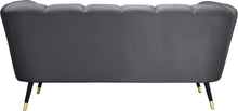 Load image into Gallery viewer, Beaumont Grey Velvet Loveseat
