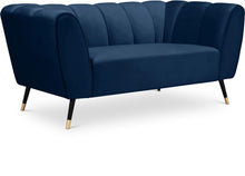 Load image into Gallery viewer, Beaumont Navy Velvet Loveseat image
