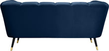 Load image into Gallery viewer, Beaumont Navy Velvet Loveseat
