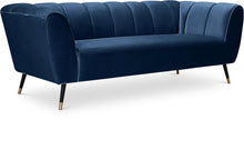 Load image into Gallery viewer, Beaumont Navy Velvet Sofa image
