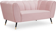 Load image into Gallery viewer, Beaumont Pink Velvet Loveseat image
