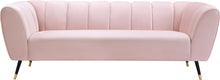 Load image into Gallery viewer, Beaumont Pink Velvet Sofa
