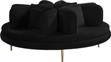 Load image into Gallery viewer, Circlet Black Velvet Round Sofa Settee image
