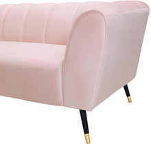 Load image into Gallery viewer, Beaumont Pink Velvet Loveseat

