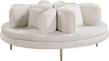 Load image into Gallery viewer, Circlet Cream Velvet Round Sofa Settee image
