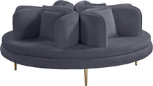 Load image into Gallery viewer, Circlet Grey Velvet Round Sofa Settee image
