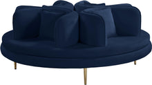 Load image into Gallery viewer, Circlet Navy Velvet Round Sofa Settee image
