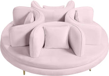 Load image into Gallery viewer, Circlet PInk Velvet Round Sofa Settee
