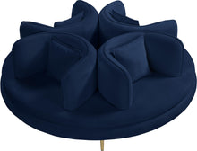 Load image into Gallery viewer, Circlet Navy Velvet Round Sofa Settee

