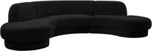 Load image into Gallery viewer, Rosa Black Velvet 3pc. Sectional (3 Boxes) image
