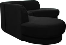 Load image into Gallery viewer, Rosa Black Velvet 3pc. Sectional (3 Boxes)
