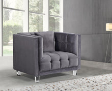 Load image into Gallery viewer, Mariel Grey Velvet Chair
