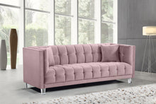 Load image into Gallery viewer, Mariel Pink Velvet Sofa
