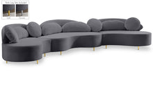Load image into Gallery viewer, Vivacious Grey Velvet 3pc. Sectional (3 Boxes) image
