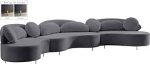 Load image into Gallery viewer, Vivacious Grey Velvet 3pc. Sectional (3 Boxes)
