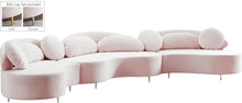Load image into Gallery viewer, Vivacious Pink Velvet 3pc. Sectional (3 Boxes)
