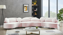 Load image into Gallery viewer, Vivacious Pink Velvet 3pc. Sectional (3 Boxes)
