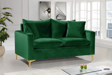 Load image into Gallery viewer, Naomi Green Velvet Loveseat
