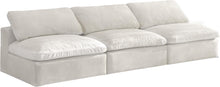 Load image into Gallery viewer, Cozy Cream Velvet Cloud Modular Armless Sofa image
