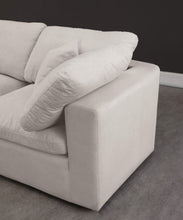 Load image into Gallery viewer, Cozy Cream Velvet Cloud Modular Armless Sofa
