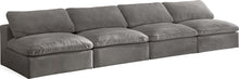 Load image into Gallery viewer, Cozy Grey Velvet Cloud Modular Armless Sofa
