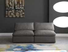 Load image into Gallery viewer, Cozy Grey Velvet Cloud Modular Armless Sofa
