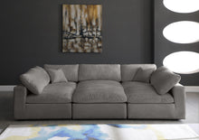 Load image into Gallery viewer, Cozy Grey Velvet Cloud Modular Sectional
