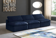 Load image into Gallery viewer, Cozy Navy Velvet Cloud Modular Armless Sofa
