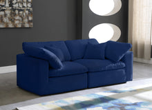 Load image into Gallery viewer, Cozy Navy Velvet Cloud Modular Sofa
