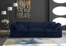 Load image into Gallery viewer, Cozy Navy Velvet Cloud Modular Sofa
