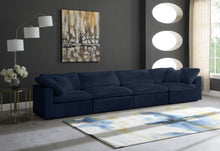 Load image into Gallery viewer, Cozy Navy Velvet Cloud Modular Sofa
