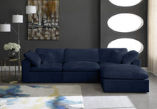 Load image into Gallery viewer, Cozy Navy Velvet Cloud Modular Sectional
