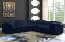 Load image into Gallery viewer, Cozy Navy Velvet Cloud Modular Sectional
