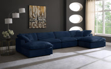 Load image into Gallery viewer, Cozy Navy Velvet Cloud Modular Sectional
