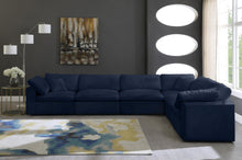 Load image into Gallery viewer, Cozy Navy Velvet Cloud Modular Sectional
