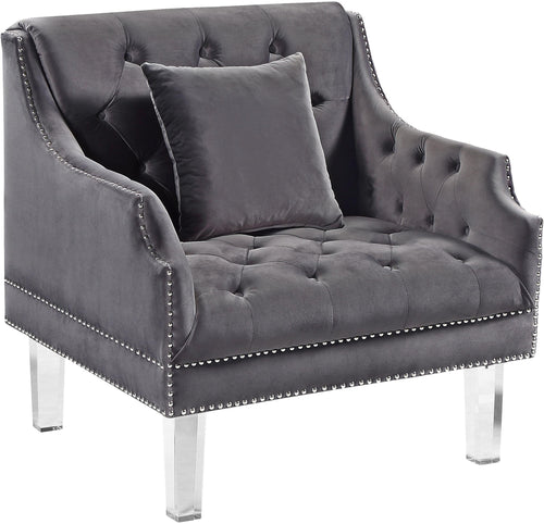 Roxy Grey Velvet Chair image