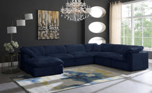 Load image into Gallery viewer, Cozy Navy Velvet Cloud Modular Sectional
